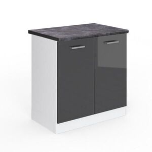 Vicco SPODNÁ SKRINKA POD DREZ R-Line Antracit vysoký lesk 80 cm , AP Antracit vyobraziť
