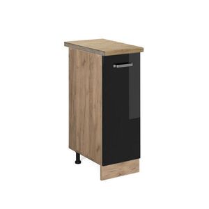 Vicco LEKÁRENSKÁ SKRINKA R-Line Čierny vysoký lesk 30 cm , AP Oak vyobraziť
