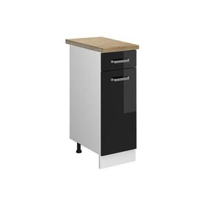 Vicco KUCHYNSKÁ SPODNÁ SKRINKA R-Line Čierny vysoký lesk 30 cm , AP Oak vyobraziť