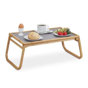 Relaxdays PODNOS NA POSTEĽ Prírodná sivá skladací bambus 60x33 cm vyobraziť