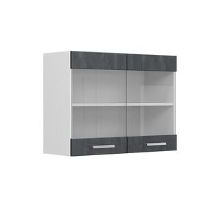 Vicco KUCHYNSKÁ SKLENENÁ SKRINKA R-Line Čierny betón 80 cm vyobraziť
