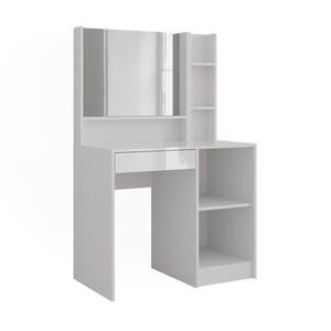 Vicco TOALETNÝ STOLÍK Sherry, biely/Biely vysoký lesk, 89.8 cm so zrkadlom vyobraziť