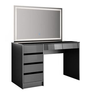 Vicco TOALETNÝ STOLÍK Sherry, antracitová, 120 cm so zrkadlom LED vyobraziť