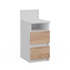 Vicco NOČNÝ STOLÍK Monty Biela/Sonoma 25 x 59.1 cm s 2 zásuvkami vyobraziť