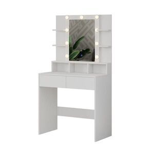 Vicco TOALETNÝ STOLÍK Taylor, biely, 80 cm so zrkadlom a LED osvetlením vyobraziť