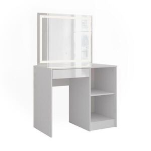 Vicco TOALETNÝ STOLÍK Sherry, biely/Biely vysoký lesk, 89.8 cm so zrkadlom LED vyobraziť