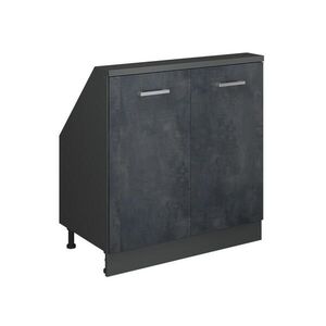 Vicco KUCHYNSKÁ SKRIŇA PRE ŠIKMÉ STRECHY R-Line Čierny betón 80 cm s 2 dverami vyobraziť