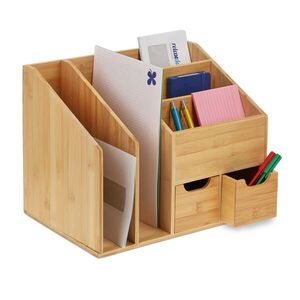 Relaxdays ORGANIZÉR Prírodná bambus A4 vyobraziť