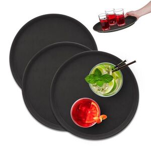 Relaxdays PODNOS Čierny 3-dielny-Set okrúhly vyobraziť