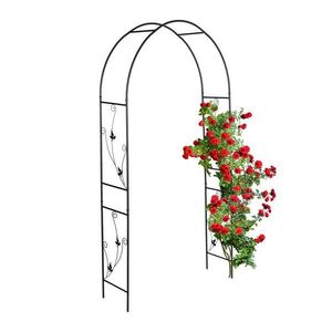 Relaxdays OBLÚK Čierny kovový 227 cm vyobraziť