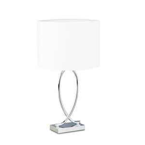 Relaxdays LAMPA Strieborná Biela E27 51 cm vyobraziť