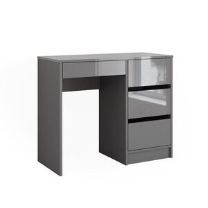 Vicco STÔL Sherry Sivá vysoký lesk 90 x 40 cm so zásuvkami vyobraziť