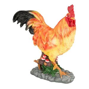 Relaxdays FIGÚRKA Hnedá červená žltá kohút polyresin 34 cm vyobraziť