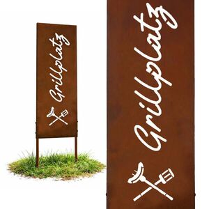 Relaxdays ZÁPICH Hrdzavohnedá železo patina 115 cm vyobraziť