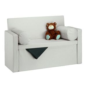 Relaxdays LAVICA Krémová s úložným priestorom 115 cm vyobraziť