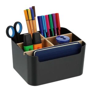 Relaxdays ORGANIZÉR Čierny 5 priehradiek ABS plast vyobraziť