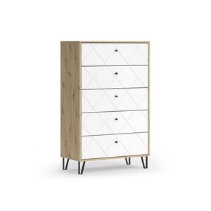 Vicco KOMODA Nizza Remeselný dub 80.2 x 127.4 cm s 5 zásuvkami vyobraziť