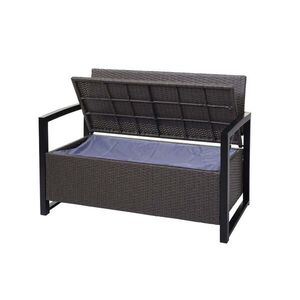 MCW POLY-RATTAN 2-MIESTNA LAVICA Svetlošedá, krémovo biela vyobraziť