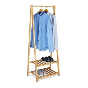 Relaxdays VEŠIAK Prírodný bambus 2 police na topánky 150 x 60 x 40 cm vyobraziť