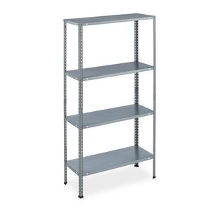 Relaxdays REGÁL Strieborný pozinkovaná oceľ 4-policový 145 cm vyobraziť