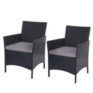 MCW POLY-RATTAN KRESLO HALDEN Antracitová farba, sada 2 ks vyobraziť