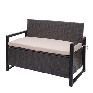 MCW POLY-RATTAN 2-MIESTNA LAVICA Sivá, béžová vyobraziť
