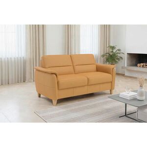 Sit & More TROJMIESTNA POHOVKA, kari žltá, pravá koža vyobraziť