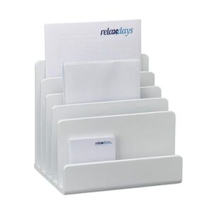 Relaxdays ORGANIZÉR Biely bambus 5 priehradiek 23 cm vyobraziť
