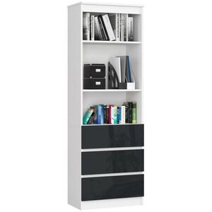 RAUMHIRSCH FURNITURE STOJACIA POLICA Biela, lesklá grafitová 180/60/35 vyobraziť