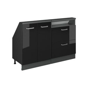 Vicco KUCHYNSKÁ SKRIŇA PRE ŠIKMÉ STRECHY R-Line Čierny vysoký lesk 120 cm Súprava 2 vyobraziť