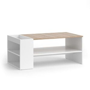 Vicco KONFERENČNÝ STOLÍK Wido Biela/Sonoma 100 x 55 cm s policami vyobraziť