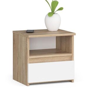 RAUMHIRSCH FURNITURE NOČNÝ STOLÍK dub Sonoma, biela 40/40/35 vyobraziť