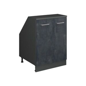 Vicco KUCHYNSKÁ SKRIŇA PRE ŠIKMÉ STRECHY R-Line Čierny betón 60 cm s 2 dverami, korpus skrine hĺbka 60 cm vyobraziť