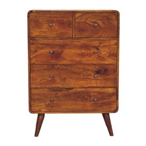 Artisan Furniture KOMODA Stella, usporiadanie 2 nad 3 zásuvkami, severské nohy, hnedá vyobraziť