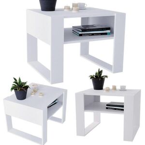 CraftPAK KONZOLOVÝ STOLÍK drevený kompozitný materiál obdĺžnikový stabilný biely 45/53, 6/65 cm vyobraziť