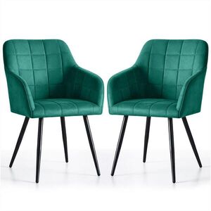 RAUMHIRSCH FURNITURE ČALÚNENÉ STOLIČKY, sada 2 ks, kovové nohy, zelená, čierna 54/82/58 vyobraziť