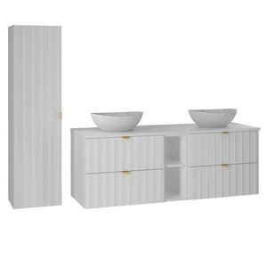 Petits-meubles KÚPEĽŇOVÝ NÁBYTOK 140.6cm Lexa 2-dielna súprava Biela vyobraziť