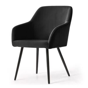 RAUMHIRSCH FURNITURE ČALÚNENÁ STOLIČKA, sada 2 ks, kovové nohy čierna, čierna 54, 5/83/58 vyobraziť
