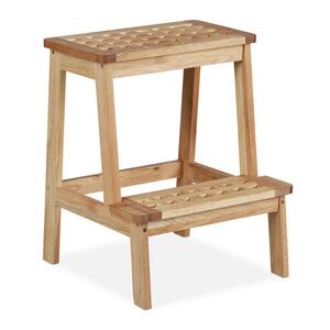 Relaxdays STUPIENOK Prírodná orechové drevo 2-stupňový 47x38x38 cm vyobraziť