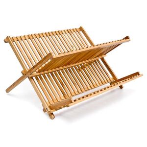 Relaxdays ODKVAPKÁVAČ prírodná bambus skladací 2 úrovne 42 cm vyobraziť