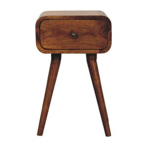 Artisan Furniture NOČNÝ STOLÍK z masívneho dreva Avora Mini gaštanovo hnedý, 1 zásuvka, tmavo hnedý vyobraziť