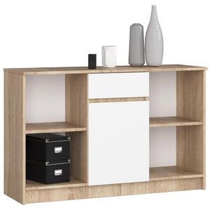RAUMHIRSCH FURNITURE KOMODA dub Sonoma, biela 77/120/40 vyobraziť