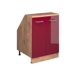 Vicco KUCHYNSKÁ SKRIŇA PRE ŠIKMÉ STRECHY R-Line Červený vysoký lesk 60 cm s 2 dverami, korpus skrine hĺbka 60 cm vyobraziť