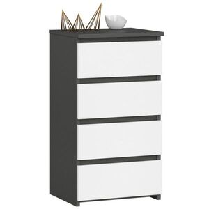 RAUMHIRSCH FURNITURE KOMODA grafitovo šedá, biela 74/40/35 vyobraziť