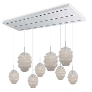 s.luce ECHOS jedálenská stolová lampa 8 svetiel 200cm 3-radová Ø 18/25cm vyobraziť