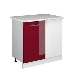 Vicco UNIVERZÁLNA ROHOVÁ SKRIŇA R-Line Bordeaux vysoký lesk 86 cm s dvierkami, s pracovnou doskou vyobraziť