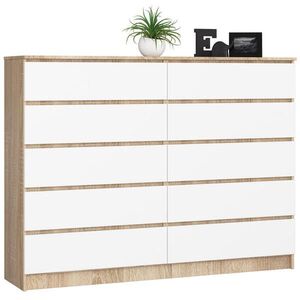 RAUMHIRSCH FURNITURE KOMODA Dub Sonoma, biela 121/160/40 vyobraziť