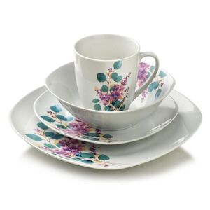 Mondex SADA 16 kusov jedálenského riadu Lea, fialová, 30/30/40 cm, porcelán vyobraziť