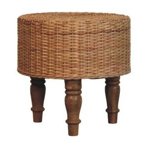 Artisan Furniture REGENCY okrúhla pletená taburetka, hnedá vyobraziť