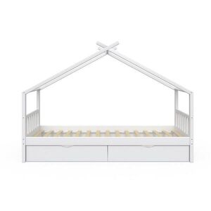 VitaliSpa DOMÁCA POSTEĽ Design biely 90x200 cm s 2 zásuvkami vyobraziť